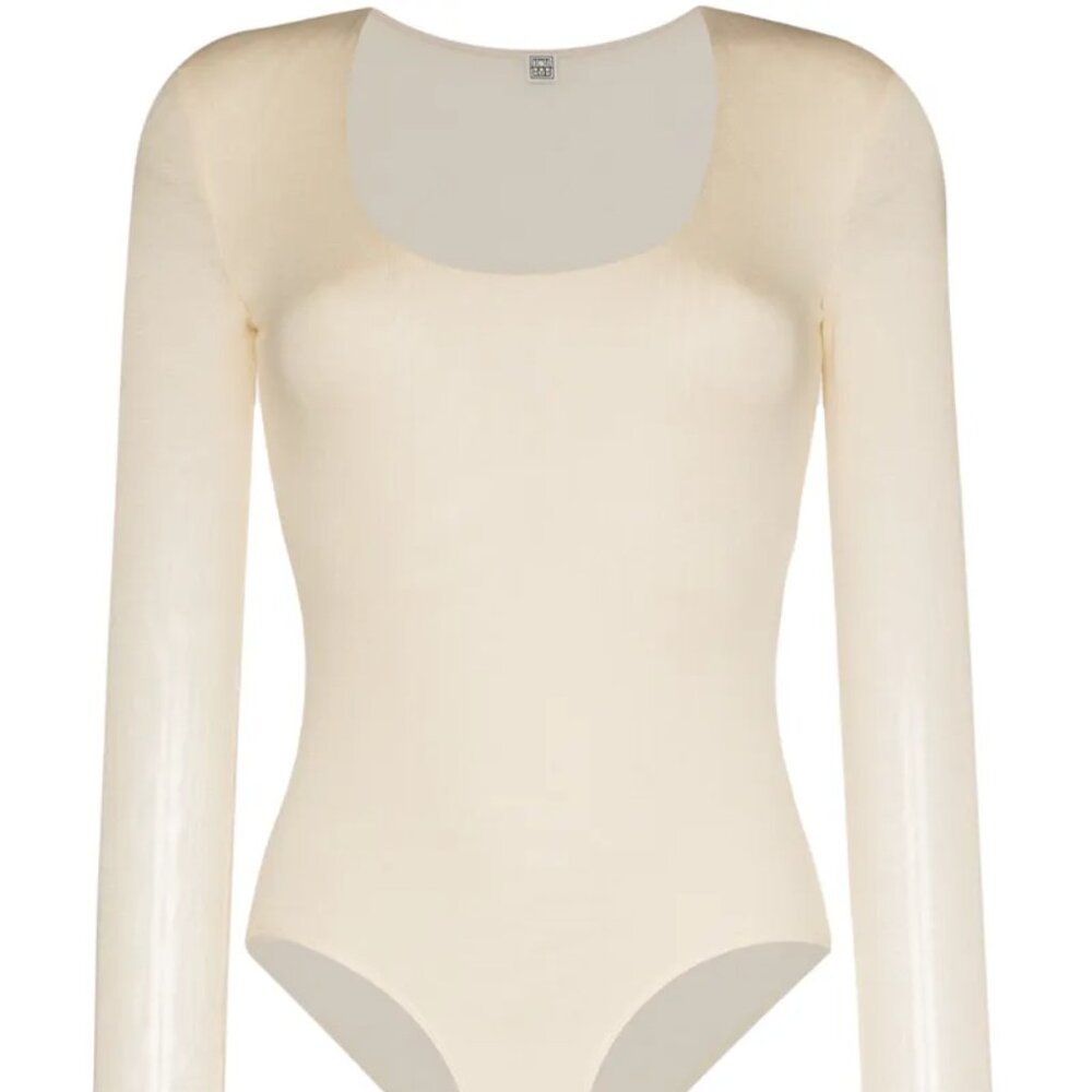 Toteme Viveiro Bodysuit, Ivory Size S